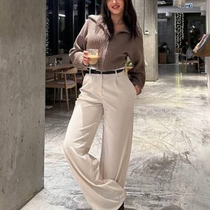 Kemerli Palazzo Pantalon