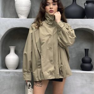 Düğmeli oversize ceket